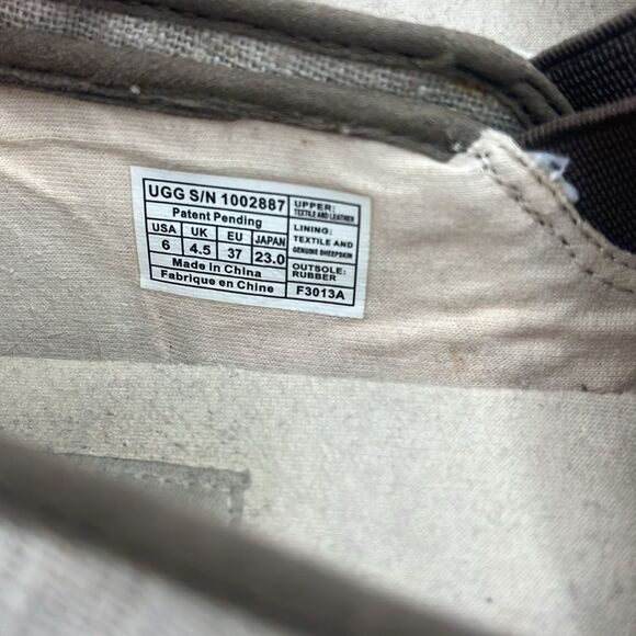 UGG women’s Delizah natural canvas slip on loafer size 6 - Picture 3 of 8